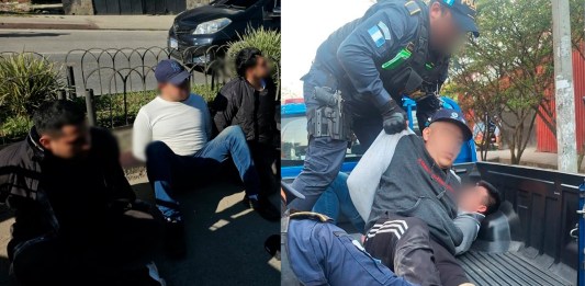 Miembros del Barrio 18 capturados este jueves 13 de marzo. Fotos La Hora: PNC