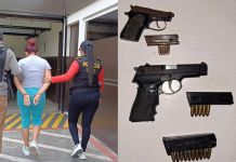 PNC detiene a alias «La Psicópata» y «El Licha» y los señala como presuntos pandilleros Presunta miembro del Barrio 18 capturada y armas incautadas en allanamiento. Foto La Hora: PNC