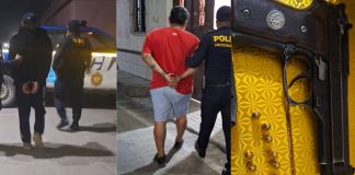 Dos personas detenidas por portación ilegal de armas de fuego. Foto La Hora: PNC