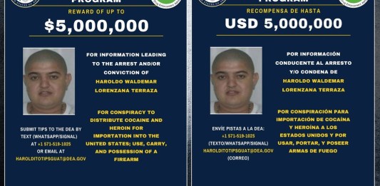 EE.UU. da $5 millones de recompensa por Haroldo Waldemar Lorenzana, uno de los cien más buscados