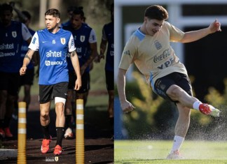 Uruguay recibe este viernes, por la jornada 13 de las eliminatorias de Conmebol, a la selección de Argentina en una nueva edición del clásico rioplatense. Foto La Hora: EFE X Oficial de Uruguay.