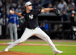 Los Yankees de Nueva York anunciaron este lunes que su estelar líder de rotación abridora, el derecho Gerrit Cole, se someterá a una cirugía. Foto La Hora: AP