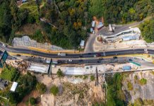 Cierre total en el kilómetro 11.5 de carretera a El Salvador, con el objetivo de finalizar la construcción de los puentes en la zona.