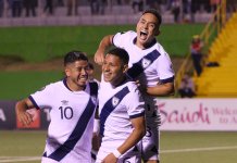 Guatemala venció a Guayana 2-0 con goles de Rubio Rubín y Erick Lemus. Foto La Hora: Fedefut.