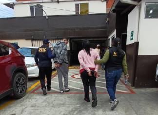 Vinculados en la banda de "motoladrones". Foto La Hora: PNC