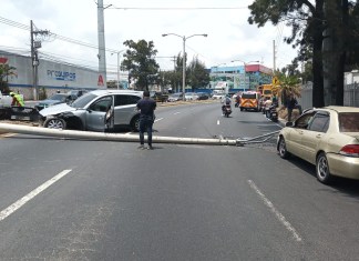 Accidentes y eventos complican el tránsito en la Ciudad de Guatemala este viernes 28 de marzo. Foto La Hora: PMT de la Ciudad de Guatemala.