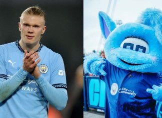 Una mujer que trabajaba como mascota del Manchester City denunció haber sido agredida en la cabeza por el delantero noruego del Manchester City Erling Haaland.