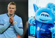 Mujer acusa a Haaland de agredirla mientras trabajaba como mascota del City Una mujer que trabajaba como mascota del Manchester City denunció haber sido agredida en la cabeza por el delantero noruego del Manchester City Erling Haaland.
