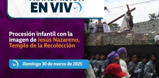Procesión con la imagen de Jesús Nazareno del Templo de la Recolección