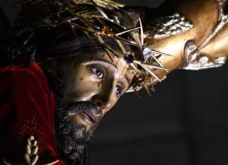 La consagrada imagen de Jesús Nazareno de la Justicia, de la Nuestra Señora de los Remedios, del Templo El Calvario, saldrá este domingo en su procesión del Segundo Domingo de Cuaresma,. Foto La Hora: Sergio Osegueda.