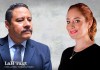 El magistrado de la CC, Rony López y la exdirectora del Instituto de la Víctima, Alejandra Carrillo