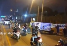 Manifestación por caso Lev Tahor bloquea ingreso a la ciudad capital La mañana de este lunes 17 de marzo se genera un manifestación que bloquea el ingreso a la ciudad capital debido al caso Lev Tahor.. Foto La Hora: Captura de pantalla video de Amilcar Montejo.