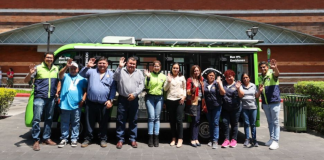 Transportes eléctricos de Guatemala, los nuevos minibuses y su nueva ruta en zona 11. Foto: Muniguate