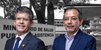 El Ministro de Salud Joaquín Barnoya y el viceministro Edgar González