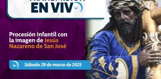 Procesión Infantil con la imagen de Jesús Nazareno de San José