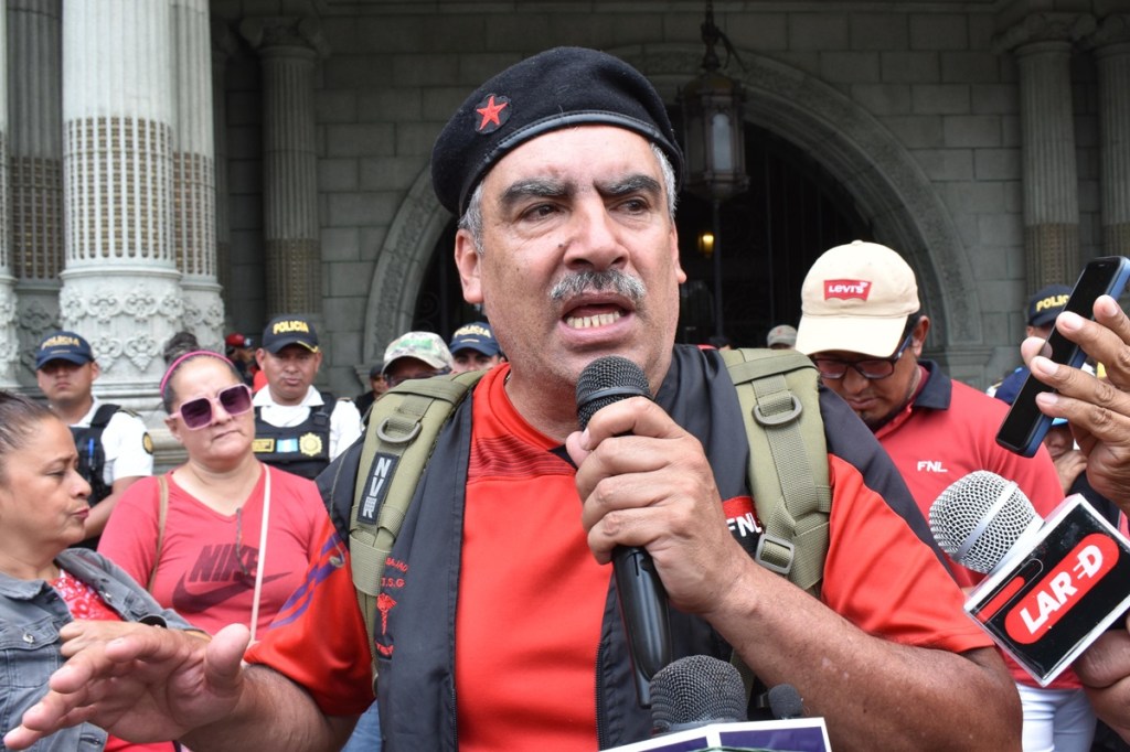 Secretario General del Sindicato Nacional de Trabajadores de Salud de Guatemala, Luis Alpírez.