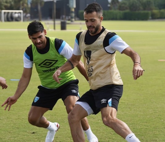 Guatemala se juega esta noche su pase a la Copa Oro cuando enfrente en el partido de vuelta de las preliminares a su similar de Guyana..Foto La Hora: Fedefut