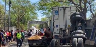 Tráfico complicado en ruta al Atlántico por colisión múltiple entre trailers