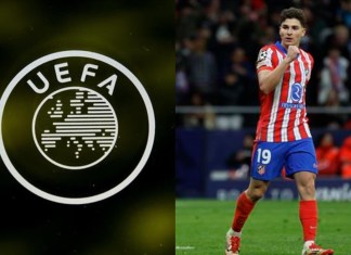 La UEFA aseguró este jueves que el jugador argentino del Atlético de Madrid Julián Álvarez tocó dos veces el balón en el lanzamiento del penalti. Foto La Hora: EFE