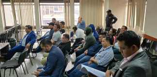 Once sindicados dentro del caso Triángulo Criminal esperan conocer cuando iniciaran juicio. Foto La Hora: Sergio Osegueda