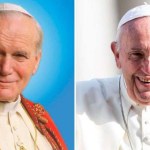 Papa Francisco y San Juan Pablo II. Foto La Hora: Diócesis e Piedras Negras.