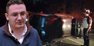 El diputado Samuel Pérez acudió al Congreso de la República dos días después del accidente. Foto La Hora/ Diseño Alejandro Ramírez