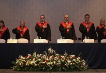 Junta directiva saliente del CANG que se niega a dejar el cargo. Foto La Hora: CANG