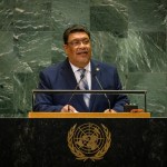 El canciller de Nicaragua, Valdrack Jaentschke. Foto La Hora: Naciones Unidas ONU.