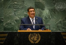 Canciller de Nicaragua denuncia exclusión política en el SICA e incluye a Guatemala El canciller de Nicaragua, Valdrack Jaentschke. Foto La Hora: Naciones Unidas ONU.