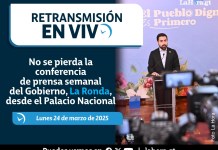 Retransmisión: No se pierda la conferencia de prensa semanal del Gobierno, La Ronda, desde el Palacio Nacional Foto La Hora: Diseño- Roberto Altán.