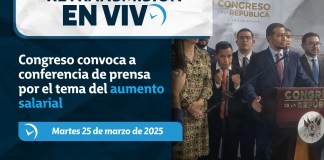 Conferencia de prensa sobre aumento salarial. Diseño La Hora