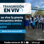 Aficionados se hicieron presentes al Estadio Cementos Progreso para ver el encuentro entre Guatemala y Guyana. Foto La Hora: Daniel Ramírez.