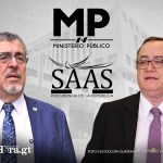 El MP confirma su doble estándar: Caso SAAS con Arévalo y caso SAAS con Giammattei. Foto La Hora: Arte Alejandro Ramírez