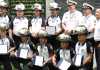 Varios integrantes permanentes del Cuerpo de Bomberos Voluntarios recibieron un reconocimiento por los diputados. Foto: Congreso de la República