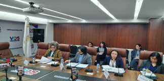 La ministra de Economía, Gabriela García, y el viceministro de Competencia, Antonio Romero, en una citación en el Congreso. Foto: La Hora
