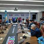 El ministro de Comunicaciones, Miguel Ángel Díaz Bobadilla, informó la situación de los pasos a desnivel en la calzada Roosevelt y avenida Petapa. Foto: La Hora