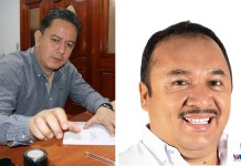 Over Leonel Reyna Castillo, alcalde de San Rafael Pie de la Cuesta, San Marcos; y Weimer Wuilfredo Reyes Castillo, de Guanagazapa, Escuintla. Foto La Hora: Municipalidad de San Rafael Pie de la Cuesta y Vamos Guanagapaza.