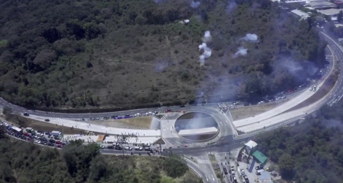 Acto de Inauguración del paso a desnivel El Naranjo. Foto la Hora: Captura de pantalla Muni Mixco