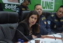 La viceministra de Gobernación, Claudia Palencia, acudió a una citación en el Congreso de la República. Foto: La Hora / José Orozco