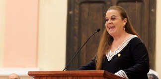 La titular del Ministerio de Educación, Anabella Giracca. Foto La Hora: prensa.gob.gt