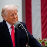 El presidente de EE.UU., Donald Trump durante conferencia de prensa. Foto La Hora: EFE