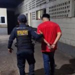 Juan "N", capturado luego de atropellar a dos agentes de la Policía Nacional Civil (PNC).