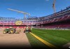El Spotify Camp Nou, casa del FC Barcelona ha comenzado este míercoles la colocación del nuevo césped donde siguen avanzando poco a poco en su proceso de reconstrucción. Foto La Hora: Captura de Pantalla video de EFE.