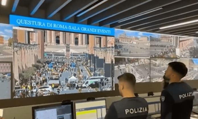 Vigilancia policía romana