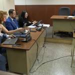 Juez Marco Antonio Villeda rechazó la petición del MP y abogado Omar Barrios para reactivar la rebeldía en contra de la exfiscal Virginia Laparra. Foto La Hora: Fabricio Alonzo