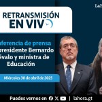 El presidente de la República de Guatemala, Bernardo Arévalo, ofrece este miércoles 30 de abril a las 07:00 horas una conferencia de prensa en el Palacio Nacional. Foto La Hora: Gobierno de Guatemala, AGN.