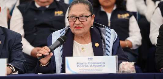 La jefa del MP y fiscal general, María Consuelo Porras. Foto: La Hora / MP.