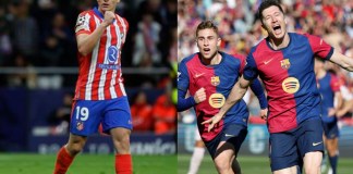 El Atlético de Madrid recibe este miércoles al Barcelona en el segundo emparejamiento de las semifinales de la Copa del Rey. Foto La Hora: AP.
