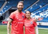 Dos leyendas en una fotografía: Ana Lucía Martínez y Sergio Ramos juntos