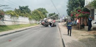 ras chocar por razones aún desconocidas contra un poste de energía eléctrica, ocho sectores de San Miguel Petapa se han visto afectados a causa del incidente.